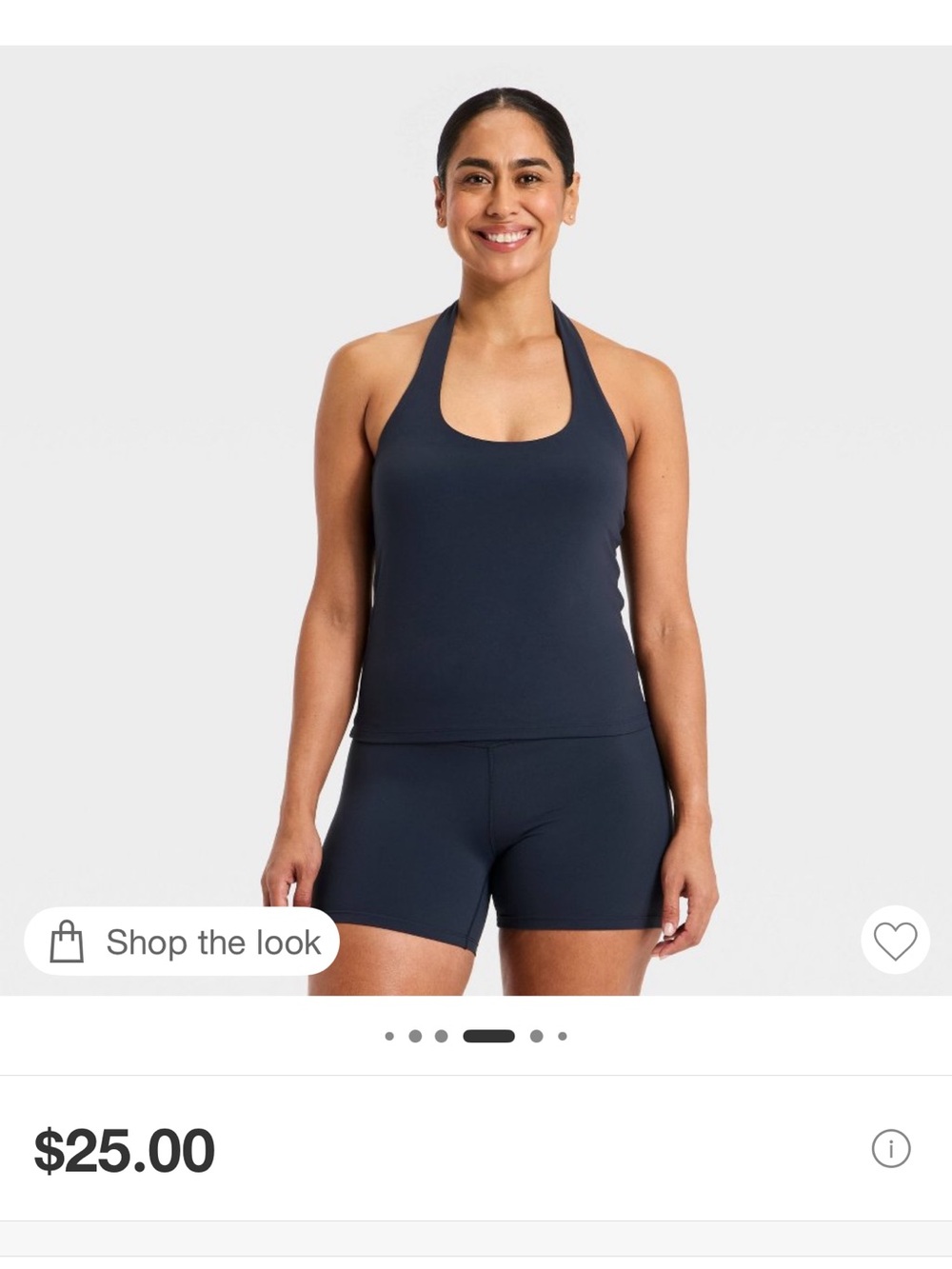 all in motion Navy Halter Tank Top
